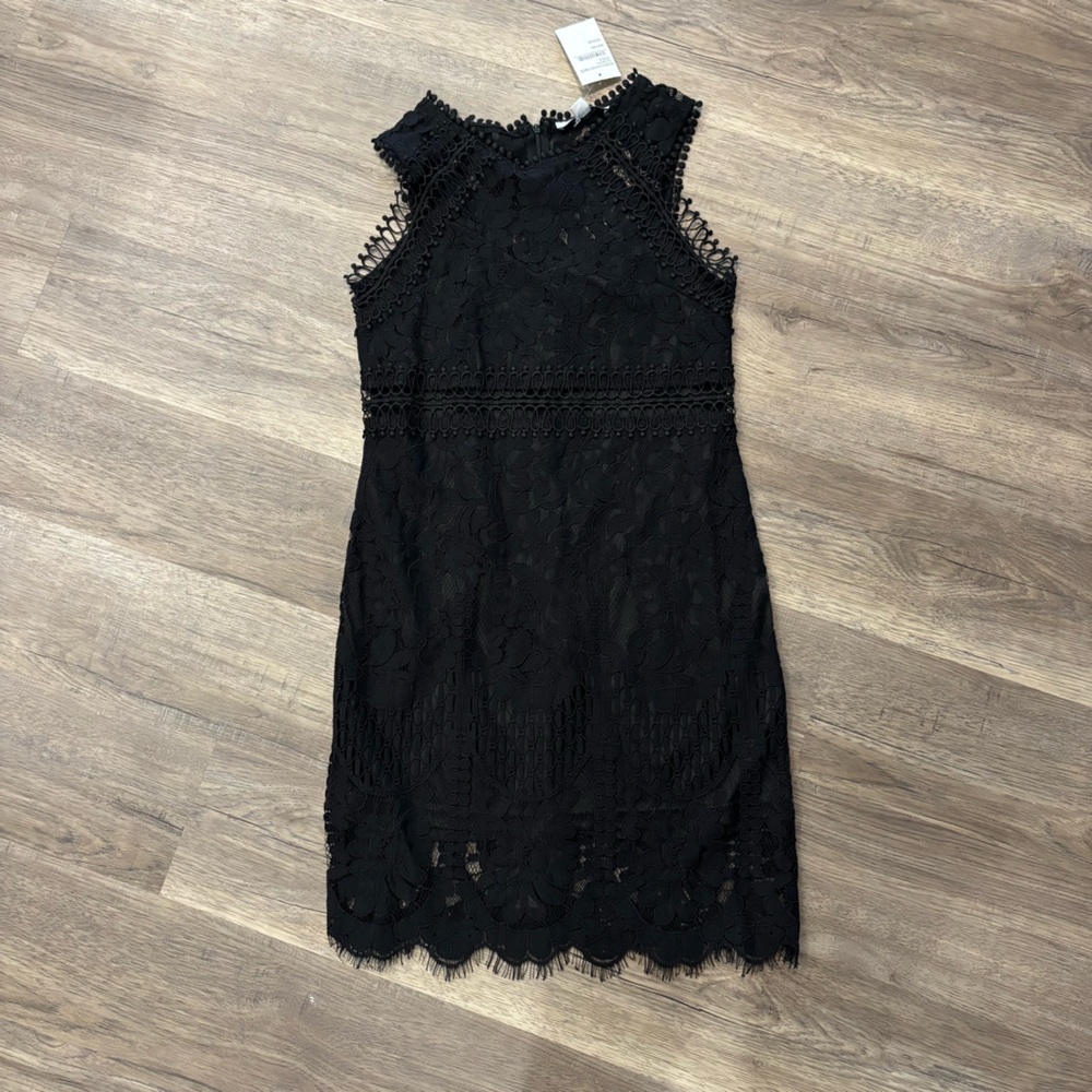 FAVLUX Black Lace dress NWT M